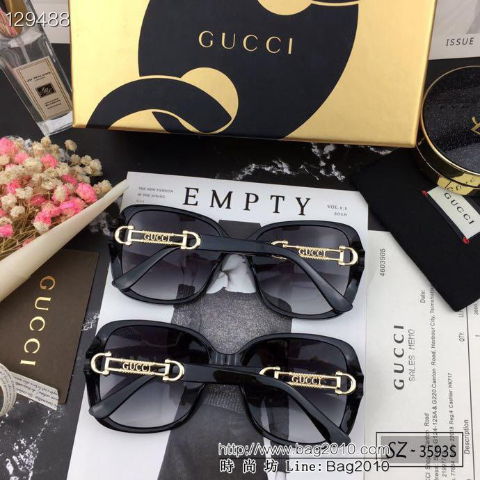 GUCCI古馳 2019新款 古奇小蜜蜂爆款太陽鏡 遮擋有害光線防輻射 出行旅遊搭配衣服必備品 3593S   lly1462